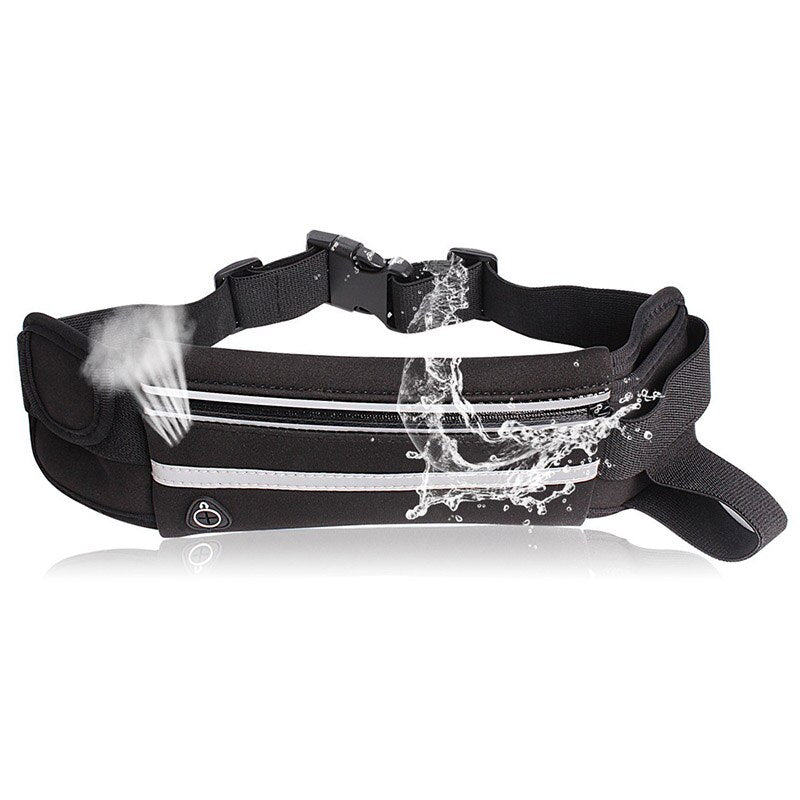 Woman Waterproof Waist Belt Man Running Bag with Bottle Holder for Marathon Jogging Phone Keys Pouch for Running