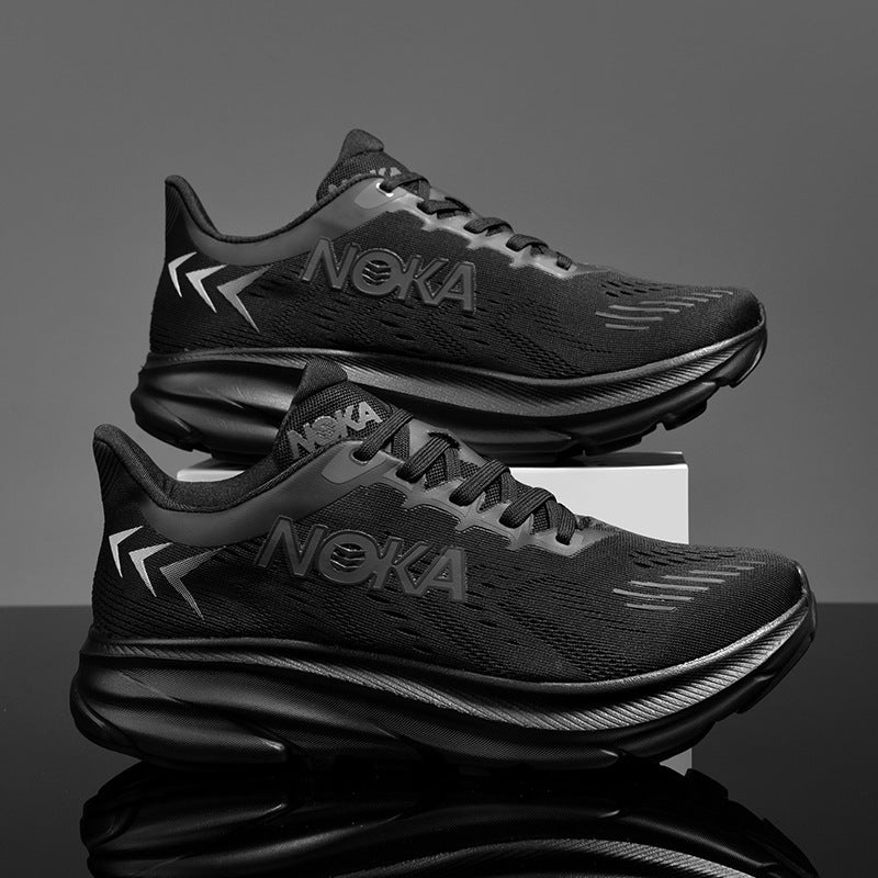 Men's fashion shoes breathable mesh thick-soled running shoes marathon outdoor running shoes