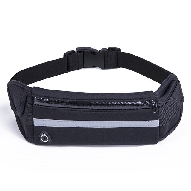 Woman Waterproof Waist Belt Man Running Bag with Bottle Holder for Marathon Jogging Phone Keys Pouch for Running