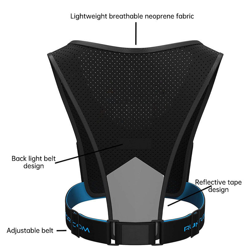 Night Reflective Running Chest Bag Outdoor Sports Running Cycling Mountaineering Sports Backpack Running Vest Bag