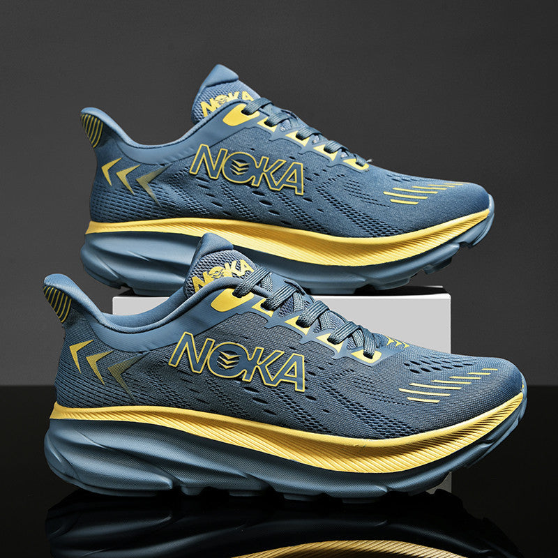 Men's fashion shoes breathable mesh thick-soled running shoes marathon outdoor running shoes